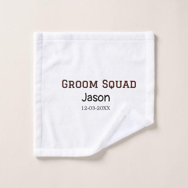 Groom Squad Trauzeuge Junggeselinnen-Abschied hinz Waschlappen (Waschlappen)