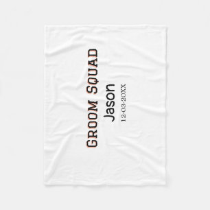 Groom Squad Trauzeuge Junggesellinnenabschied Name Fleecedecke