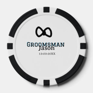 Groom Squad Trauzeuge Junggesellinnenabschied Name Pokerchips