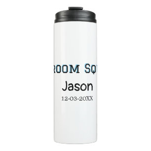 Groom Squad Trauzeuge Junggesellinnenabschied Name Thermosbecher