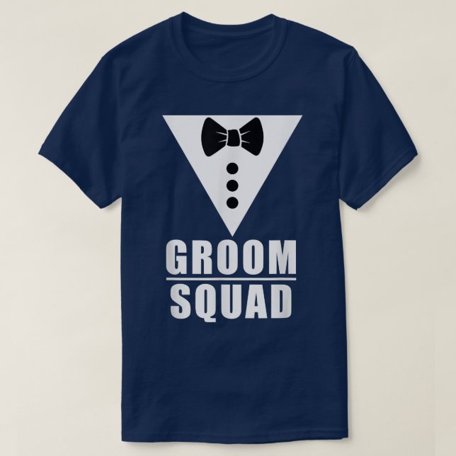 Groom Squad trifft Bachelor Party Hochzeit T-Shirt (Design vorne)