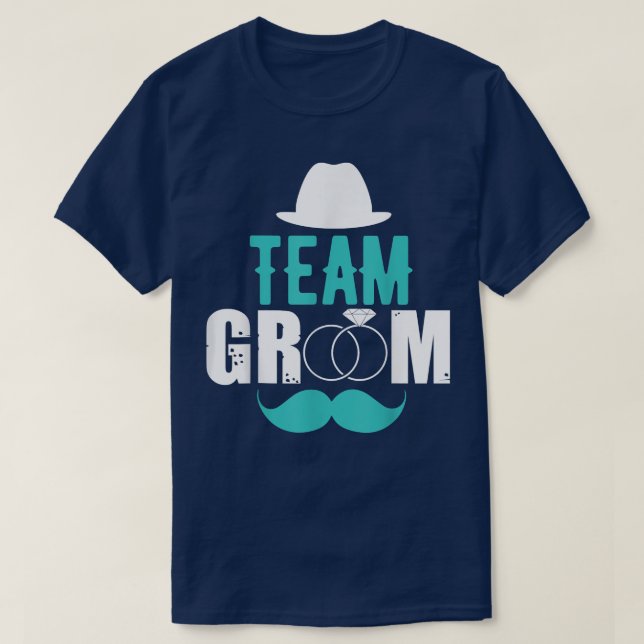 Groom Team Bachelor Party Squad or Wedding T-Shirt (Design vorne)