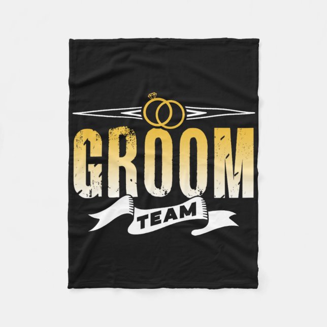 Groom Team Wedding Bachelor Party Redewendungen Fleecedecke (Vorderseite)