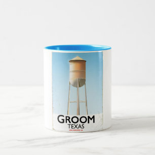Groom Texas Route 66 Americana Reise Druck Zweifarbige Tasse