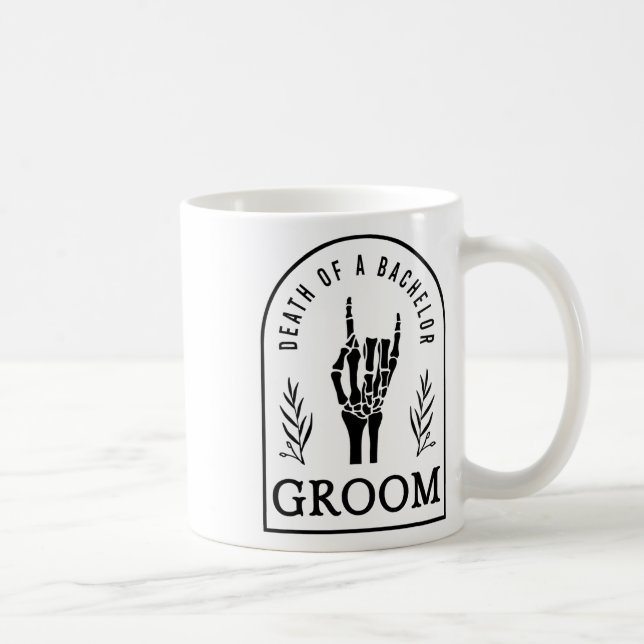 Groom Tod eines Bachelor Gothic Wedding Bachelor Kaffeetasse (Rechts)