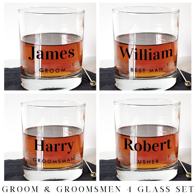 Groom Trauzeuge Trauzeuge Hochzeit Whiskyglas (Von Creator hochgeladen)