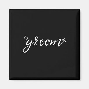 Groom und Bridge-Matching Outfits Wedding Just Mar Magnet