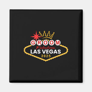 Groom Vegas Bachelor Party Group 2025 Verheiratet Magnet