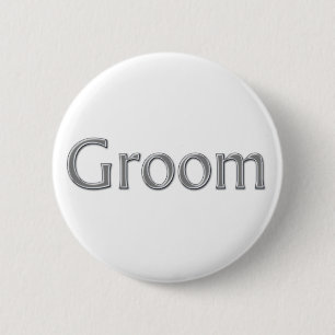 Groom Wedding Button