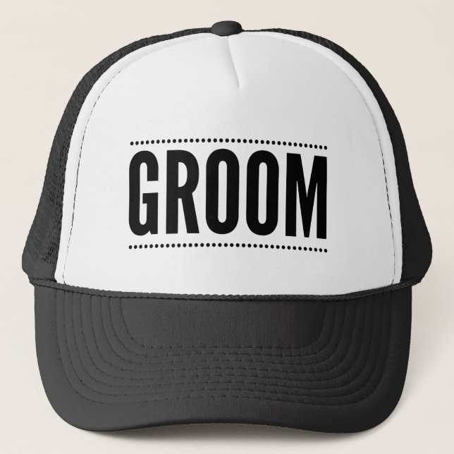 Groom Wedding Trucker Hat Truckerkappe (Vorderseite)