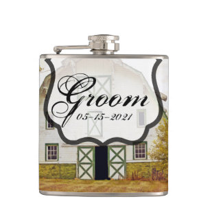 Groom Whiskey Flask Sunset Stall Land Rustikale Fi Flachmann