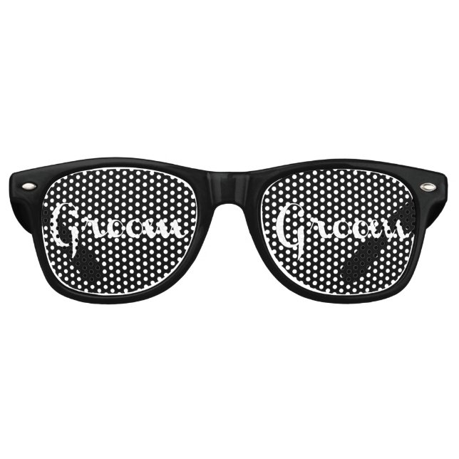 Groom White auf Black Sonnenbrille (Vorderseite)
