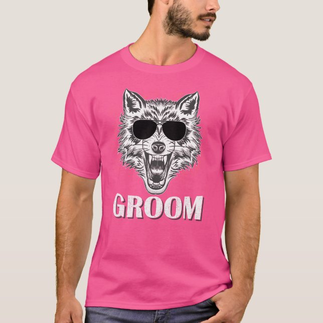 Groom Wolf Bachelor Party T-Shirt (Vorderseite)