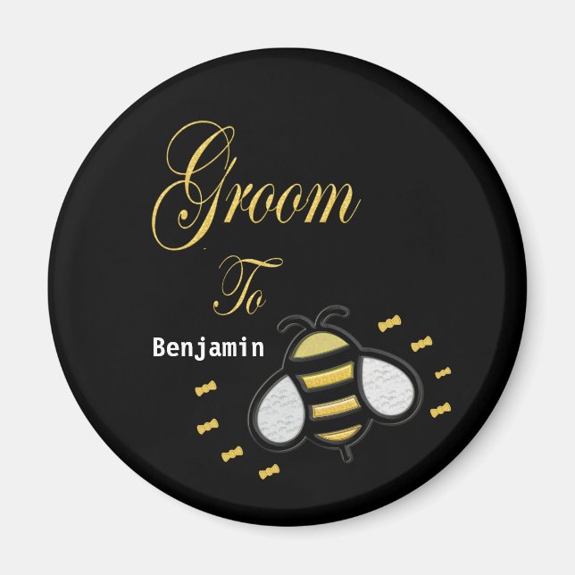 Groom zu Bachelor Party Hochzeit personalisieren Magnet (Vorne)