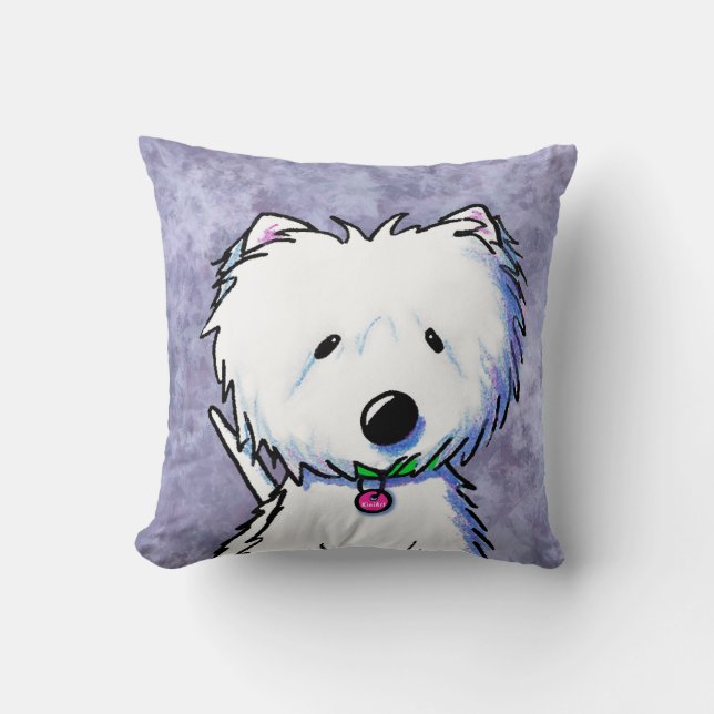 Groomed Gorgeous KiniArt Westie Pillow Kissen (Vorderseite)