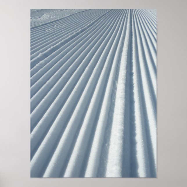 Groomed Ski Snowboard Trail Poster (Vorne)