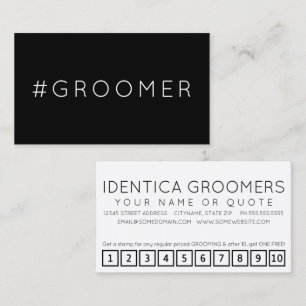 #GROOMER Hashtag Loyalitätskarte Treuekarte
