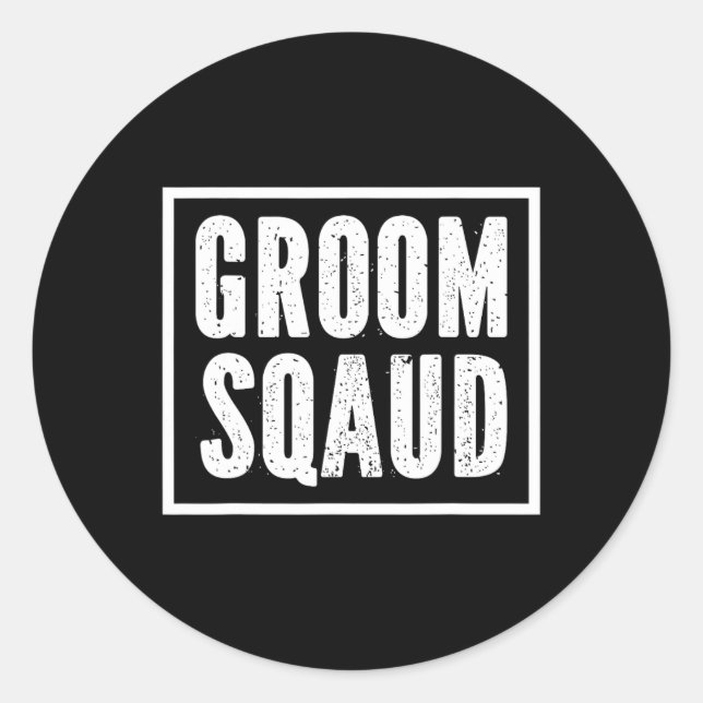 Grooms Bachelor Crew Party Squad Team Groom 1 Runder Aufkleber (Vorderseite)