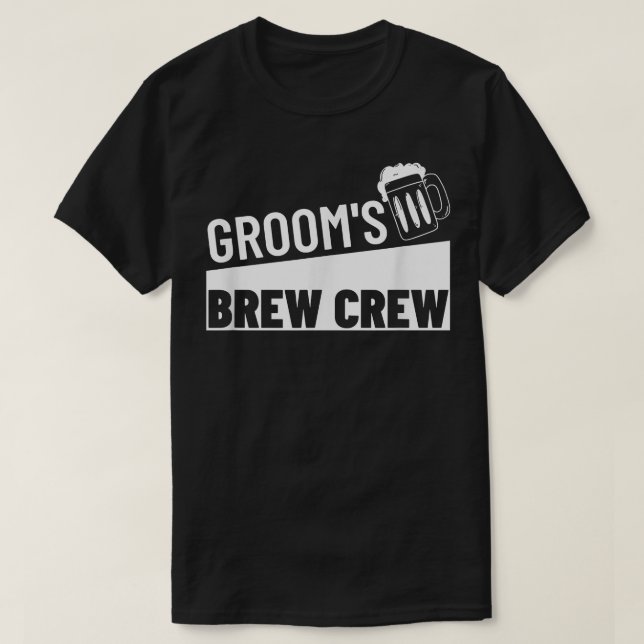 Grooms Brew Crew Squad Best Man Bachelor Party Gro T-Shirt (Design vorne)