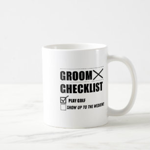 Groom's Checklist Golf Wedding - Funny Bachelor Pa Kaffeetasse