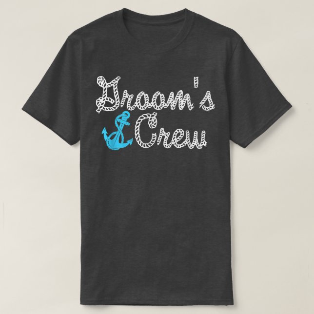 Grooms Crew Funny Boat Cruise Bachelor T-Shirt (Design vorne)