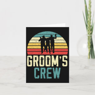Grooms Crew Groom Squad Stag Night Bachelor Party Karte