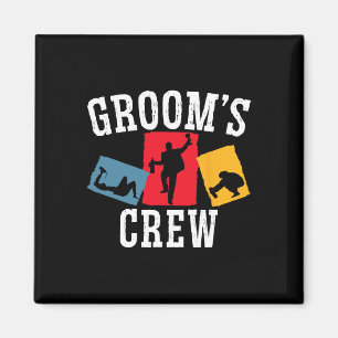 Grooms Crew Groom Squad Stag Night Bachelor Party Magnet