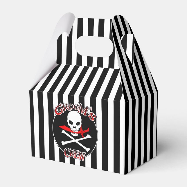 Groom's Crew Gunst Box Geschenkschachtel (Vorderseite)