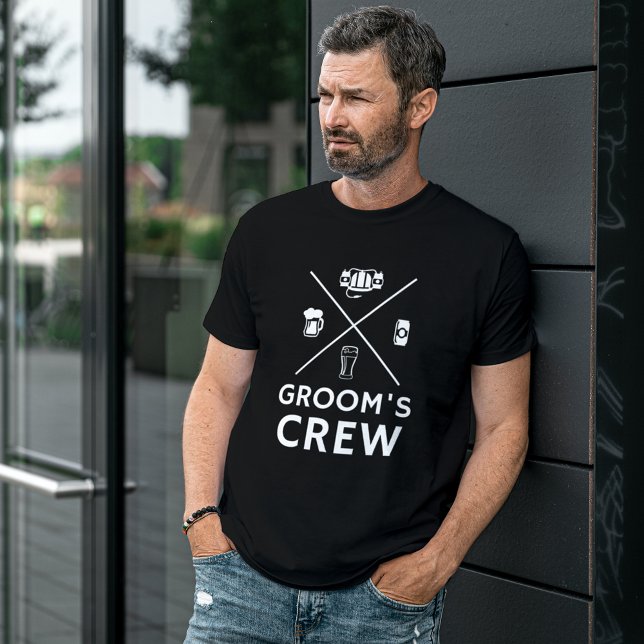 Grooms Crew Trauzeuge Bachelor Party Geschenke T-Shirt (Groom's Crew Groomsmen Bachelor Party Gifts T-Shirt)