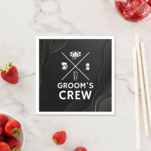 Grooms Crew Trauzeuge Bachelor Party Serviette