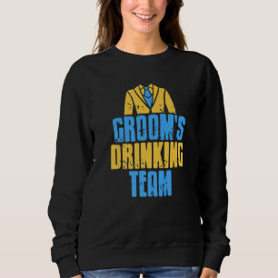 Grooms Drink Team Retro Funny Bachelor Party Sweatshirt