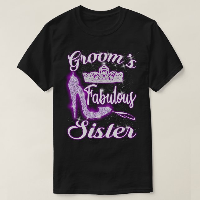 Groom's fabelhafte Schwester Happy Wedding Marry V T-Shirt (Design vorne)