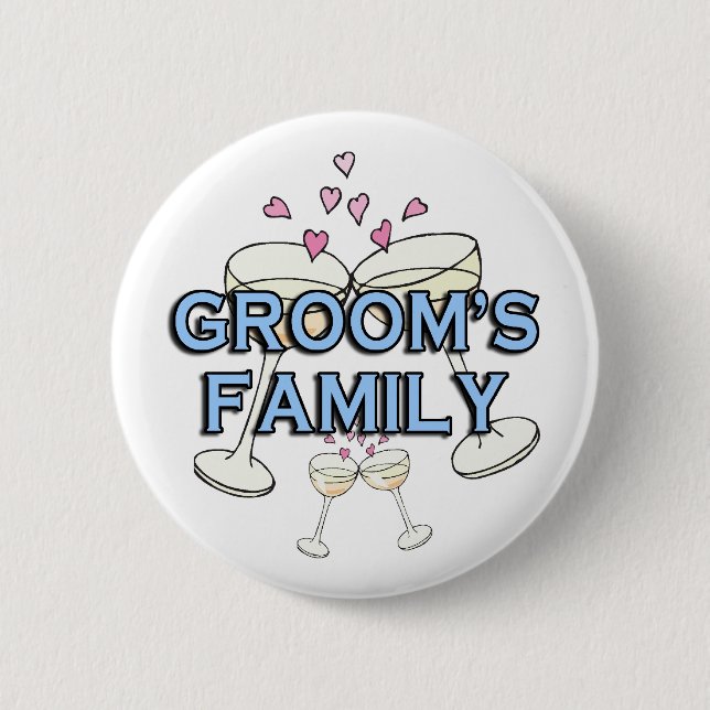 Groom's Family Wedding ID Buttons (Vorderseite)