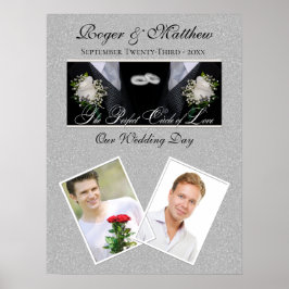 Grooms Foto Zwei Groom Hochzeittuxen Poster