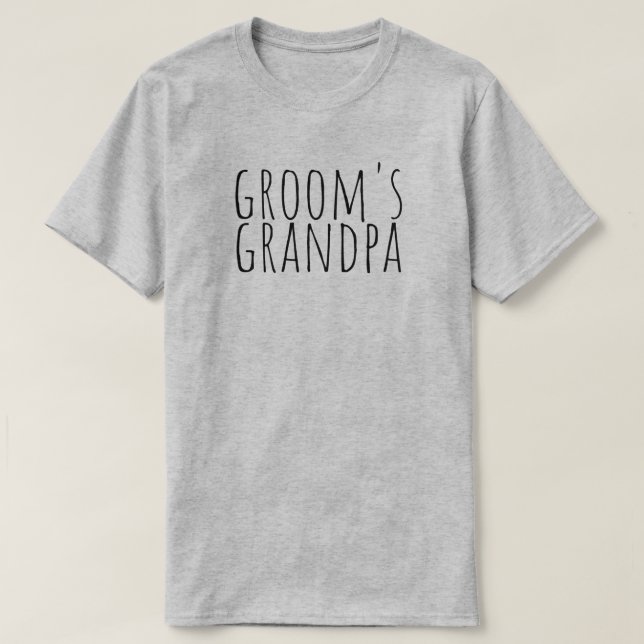 Groom's Grandpa Bridal Party Wedding T-Shirt (Design vorne)