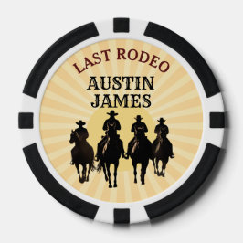 Groom's letzte Rodeo Yeehaw Sunset Bachelor Party Pokerchips