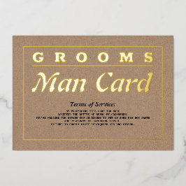 Grooms Man Card Nutzungsbedingungen Fsonniger Vors Folieneinladung