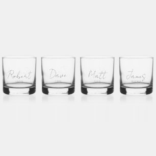 Grooms Party Personalisiert Whiskyglas