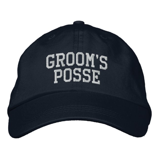 Groom's Posse bestickte Ball Cap Bestickte Baseballkappe (Vorderseite)