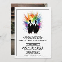 Grooms Rainbow Burst Wedding