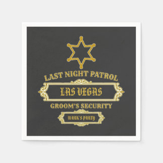 Groom's Security Last Night Patrol Serviette