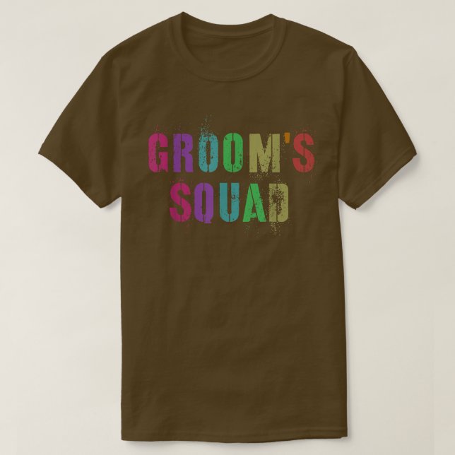 GROOMS SQUAD Brautparty Familienfreunde T-Shirt (Design vorne)