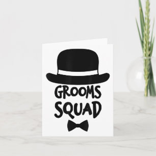 Grooms Squad Shirt weiß für Bachelor Party _1 Karte