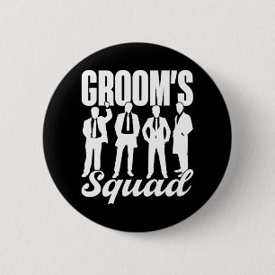 Groom's Squad Team Bride Groom Party Bachelor Button