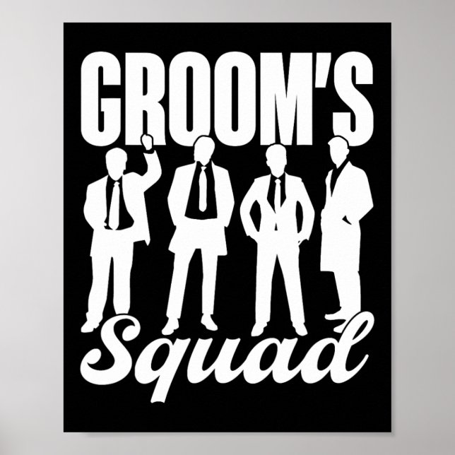 Groom's Squad Team Bride Groom Party Bachelor Poster (Vorne)