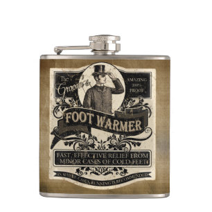 Groom's Vintag Foot Warmer Flachmann