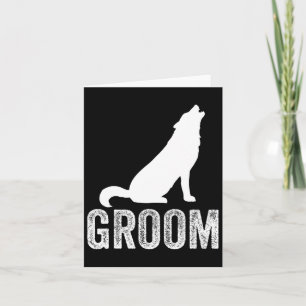 Grooms Wolf Bachelor Wedding Trauzeugen Team Party Karte