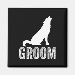 Grooms Wolf Bachelor Wedding Trauzeugen Team Party Magnet