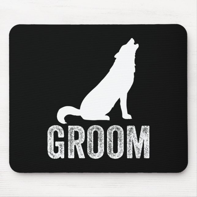 Grooms Wolf Bachelor Wedding Trauzeugen Team Party Mousepad