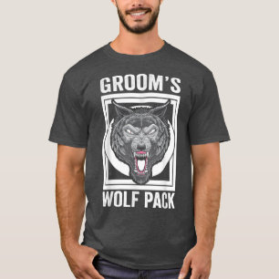 Grooms Wolfpack Bachelor Party Groomsmen Wedding T T-Shirt